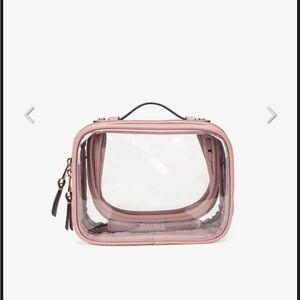 Calpak clear make up bag small mauve